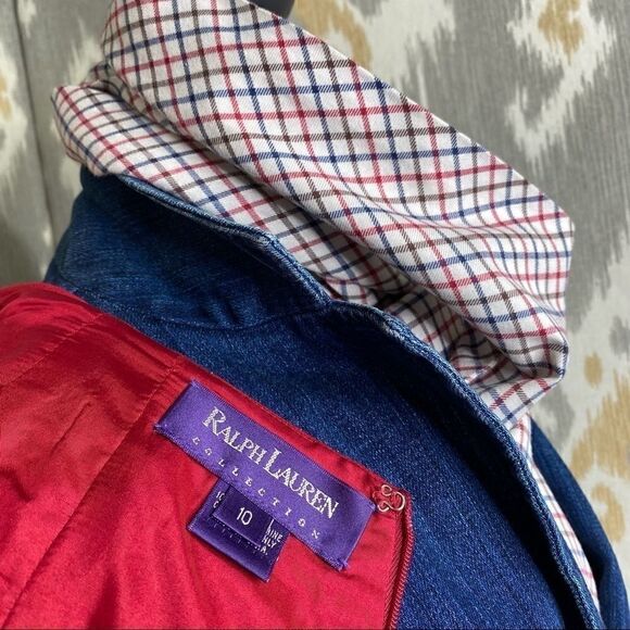 Ralph Lauren Red Wool Knee Length Pencil Skirt - Picture 2 of 16